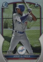 2023 Bowman Chrome Prospects #BCP111 Josue de Paula Refractor Baseball Card