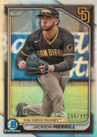 2024 Bowman Chrome Prospects #BCP145 Jackson Merrill Refractor Baseball Card