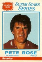 1986 Meadow Gold Blank Back Hand Cut # Pete Rose Baseball Card