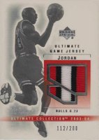 2003 Upper Deck Ultimate Collection Ultimate Game Jersey #MJ-J Michael Jordan Basketball Card