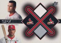 2001 SPx Winning Materials Jersey Combos #AP-JE Albert Pujols/Jim Edmonds Baseball Card