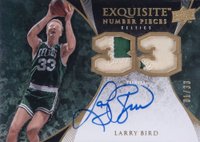 2007 Upper Deck Exquisite Collection Number Pieces #EN-LB Larry Bird Basketball Card