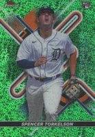 2022 Topps Finest #84 Spencer Torkelson Green Speckle Refractor Baseball Card