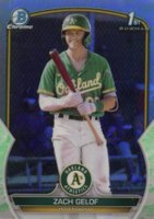 2023 Bowman Chrome Prospects #BCP1 Zack Gelof Lunar Glow Refractor Baseball Card