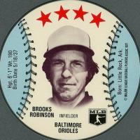 1977 Saga Discs # Brooks Robinson Baseball Card