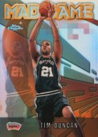 2001 Topps Chrome Mad Game #MG3 Tim Duncan Refractor Basketball Card