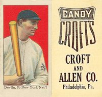 1909 Croft's Candy # Art Devlin Baseball Card
