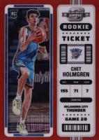 2022 Panini Contenders Optic Rookie Ticket #4 Chet Holmgren Red Basketball Card