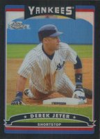 2006 Topps Chrome #191 Derek Jeter Black Refractor Baseball Card