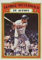 1972 Topps #302 George Mitterwald In Action Baseball Card