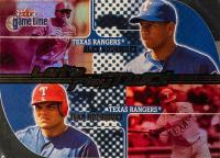 2001 Fleer Game Time Let's Play Two! #15 Alex Rodriguez/Ivan Rodriguez Baseball Card