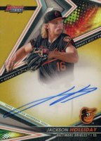 2022 Bowman's Best Best of 2022 Autographs #B22JH Jackson Holliday Gold Refractor Baseball Card