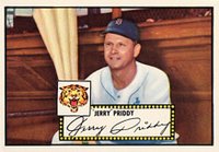 1952 Topps #28 Jerry Priddy Red Back Baseball Card