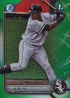 2022 Bowman Chrome Prospects #BCP152 Oscar Colas Green Refractor Baseball Card
