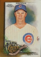 2022 Topps Allen & Ginter Chrome #40 Greg Maddux Gold Refractor Baseball Card