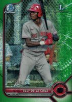 2022 Bowman Mega Box Chrome #50 Elly de La Cruz Green Refractor Baseball Card