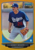 2013 Bowman Chrome Mini  #290 Corey Seager Gold Refractor Baseball Card