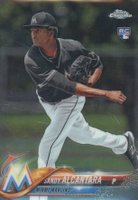 2018 Topps Chrome #128 Sandy Alcantara Baseball Card