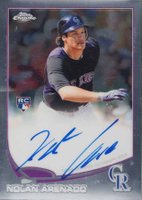 2013 Topps Chrome Rookie Autograph #78 Nolan Arenado Baseball Card