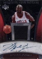 2005 Upper Deck Exquisite Collection Autograph Patches #AP-MJ Michael Jordan Basketball Card