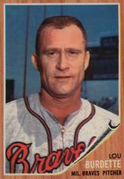 1962 Topps #380 Lou Burdette Baseball Card
