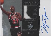 2009 Upper Deck Exquisite Collection Autographs Patches #P-MJ Michael Jordan Basketball Card