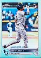 2022 Topps Chrome Update #USC155 Josh Lowe Aqua Refractor Baseball Card