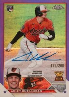 2023 Topps Chrome Rookie Autograph #RAAR Adley Rutschman Purple Baseball Card