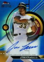 2023 Topps Finest Finest Autographs #JC Jose Canseco Blue Baseball Card