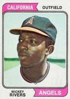 1974 Topps #76 Mickey Rivers Baseball Card