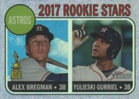 2017 Topps Heritage  #113 Alex Bregman/Yulieski Gurriel Chrome-Purple Refractor Baseball Card