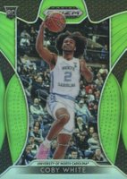 2019 Panini Prizm Draft Picks #70 Coby White Green Prizm Basketball Card