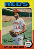 1975 Topps Mini #157 Pedro Borbon Baseball Card