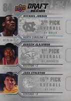 2009 Upper Deck Draft Edition Draft Class #D-84 Hakeem Olajuwon/John Stockton/Michael Jordan Basketball Card