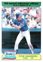 1985 Drake's #28 Ryne Sandberg Baseball Card