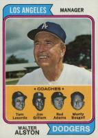 1974 Topps #144 Dodgers Manager/Coaches Baseball Card