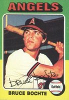 1975 Topps Mini #392 Bruce Bochte Baseball Card