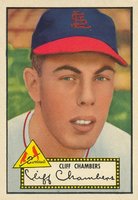 1952 Topps #68b Cliff Chambers Black Back Baseball Card
