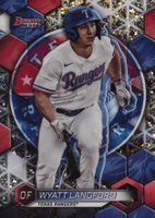 2023 Bowman's Best Top Prospects #TP30 Wyatt Langford Mini Diamond Refractor Baseball Card