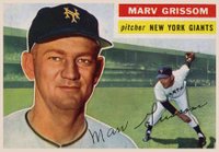 1956 Topps #301 Marv Grissom Baseball Card