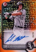 2022 Bowman Chrome Mega Box Autographs #CM Colson Montgomery Orange Refractor Baseball Card