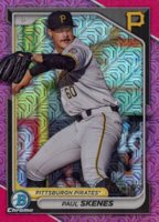 2024 Bowman Mega Box Chrome Prospects #125 Paul Skenes Pink Refractor Baseball Card