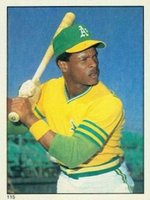 1981 Topps Stickers #115 Rickey Henderson Baseball Card