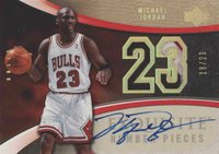 2005 Upper Deck Exquisite Collection Numbers Autograph #ENMJ Michael Jordan Basketball Card