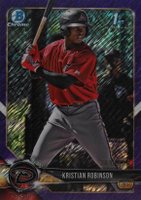 2018 Bowman Chrome Prospects #BCP186 Kristian Robinson Purple Shimmer Baseball Card
