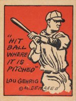 1935 Schutter-Johnson #20 Lou Gehrig Baseball Card