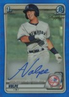 2020 Bowman Chrome Sapphire Edition Autographs #BSPAAV Anthony Volpe Baseball Card