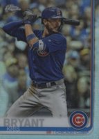 2019 Topps Chrome #25 Kris Bryant Batting-Refractor Baseball Card