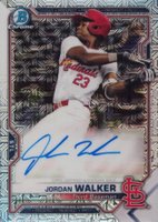 2021 Bowman Chrome Mega Box Autographs #JW Jordan Walker Baseball Card