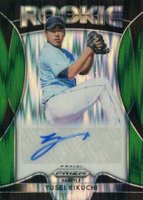 2019 Panini Prizm Rookie Autographs #RAYK Yusei Kikuchi Forest Green Flash Baseball Card